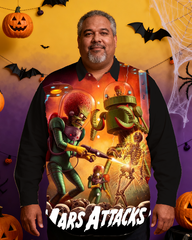 Men's Halloween Scary Nostalgic Anime Full Printing Long Sleeve Shirt