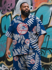 Big Men's Hawaiian Themed Athletic Sea Wear Set