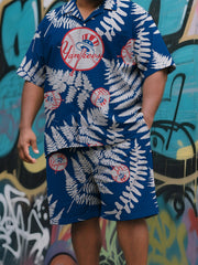 Big Men's Hawaiian Themed Athletic Sea Wear Set
