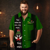Men's Christmas Cartoon stripes illustration printed Plus Size Short Sleeve Shirt