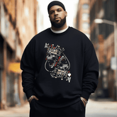 Funny Skeleton Men's Plus Size Sweatshirt