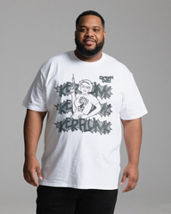 Men's White Cotton T-Shirt – Relaxed Fit, Regular Sleeve, Summer Basic Tee