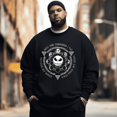 Halloween Jack Skellington zombie Men's Plus Size Sweatshirt