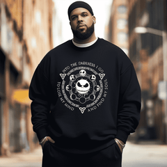 Halloween Jack Skellington zombie Men's Plus Size Sweatshirt