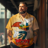 Men's Woody Print Plus Size Short Sleeve Shirt