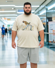 Large size summer casual comfortable printed 100% pure cotton T-shirt