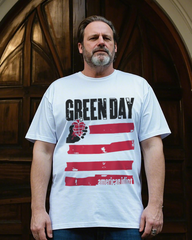 Men's White T-Shirt – Lightweight Summer Graphic Tee, Breathable Cotton Loose Fit (Plus Size)