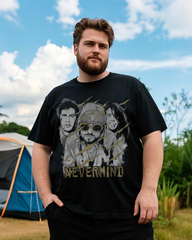 Men's Oversized Graphic T-Shirt 100% Soft Cotton Summer T-Shirt | Plus Size Casual V-Neck Top