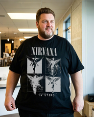 Plus Size Cotton T-Shirt Summer Casual Short Sleeve Printed Tee (100% Breathable Cotton)