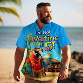 Comfortable Hawaiian Beach Casual Printed Men's Plus Size Short Sleeve Shirt