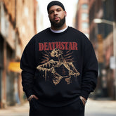 Personalized retro skull Men's Plus Size Sweatshirt