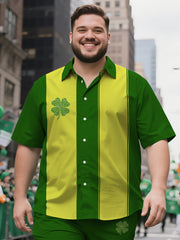 Men's XL Abstract St. Patrick's Day Design Short Sleeve Shirt and Shorts