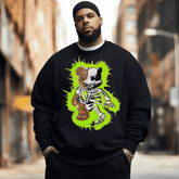 Skull Men's Plus Size Sweatshirt