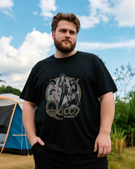 Men's Premium Cotton Embroidered Tee – Summer Casual Heavyweight Short-Sleeve T-Shirt