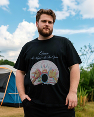 Summer Black Casual Short-Sleeve Printed T-Shirt (100% Breathable Cotton, Plus Size