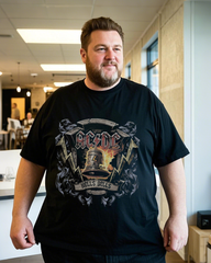 Plus Size Cotton T-Shirt Summer Casual Short Sleeve Printed Tee (100% Breathable Cotton)