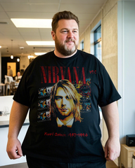 Men's Black Cotton T-Shirt – Relaxed Fit, Regular Sleeve, Summer Basic Tee