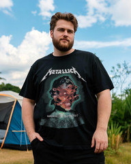 Men's Oversized Graphic T-Shirt 100% Soft Cotton Summer T-Shirt | Plus Size Casual V-Neck Top