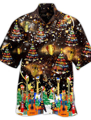 Men's Christmas carnival printed Plus Size Short Sleeve Shirt