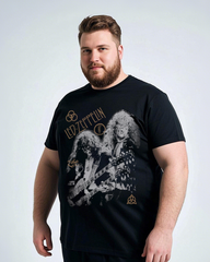 Plus Size Cotton T-Shirt Summer Casual Short Sleeve Printed Tee