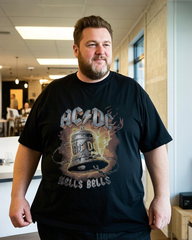 Men's Oversized Graphic T-Shirt 100% Soft Cotton Summer T-Shirt | Plus Size Casual V-Neck Top