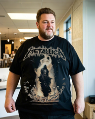 Men's Oversized Black Cotton T-Shirt – Breathable Summer Essential Tee