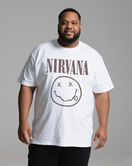 Men's Oversized Graphic T-Shirt 100% Soft Cotton Summer T-Shirt | Plus Size Casual V-Neck Top