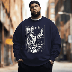 Funny Skeleton Men's Plus Size Sweatshirt