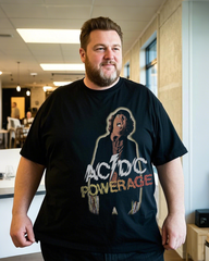 Black Breathable Plus-Size T-Shirt – Loose Flow Cotton Top with Trendy Summer Print