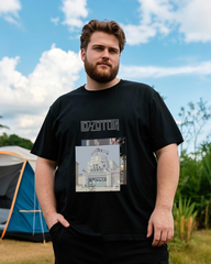 Plus Size men's Printed T-Shirt | 100% Cotton | Summer Casual Tee