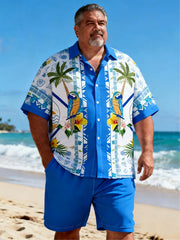 Men's XL Island Breeze Floral Short Sleeve Shirt with Patch Pocket