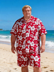 Men's Oversized Beachcomber Style Short Sleeve Shirt with Pocket