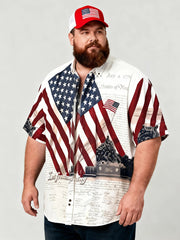 Men's Big & Tall American Pride Short Sleeve Shirt with Pocket
