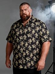 Men's Plus Size Hot Halloween Graphic Short Sleeve Shirt