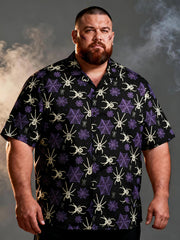 Men's Plus Size Fashion Halloween Short Sleeve Shirt