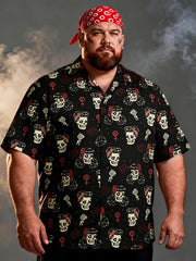 Men's Plus Size Hot Halloween Short Sleeve Shirt