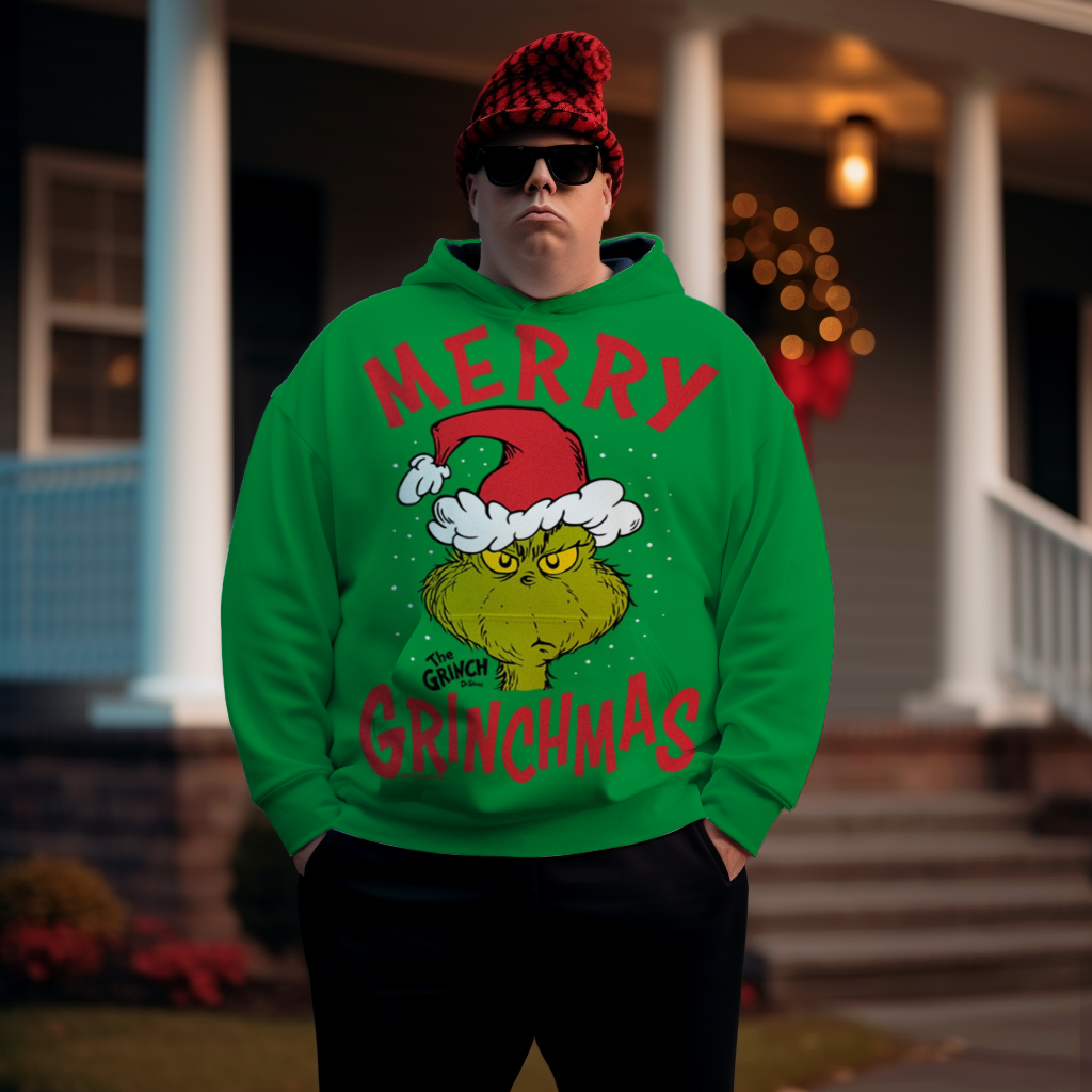 Men's Tales from The Crypt Plus Size Hoodie Christmas grinch