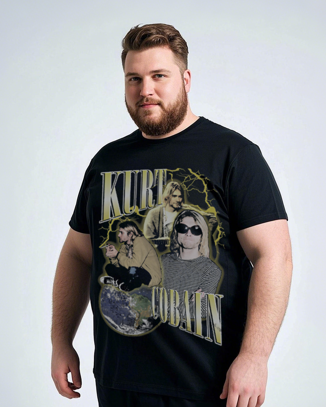 Plus-Size Men's Summer Casual Short-Sleeve Printed T-Shirt – Soft & Skin-Friendly