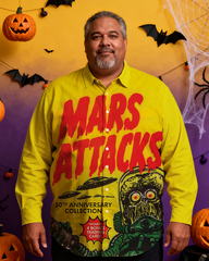 Men's Halloween Attacks Nostalgic Anime Full Printing Long Sleeve Shirt