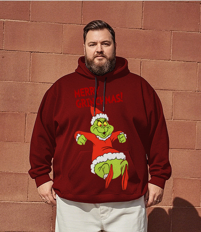 Men's Tales from The Crypt Plus Size Hoodie Christmas grinch