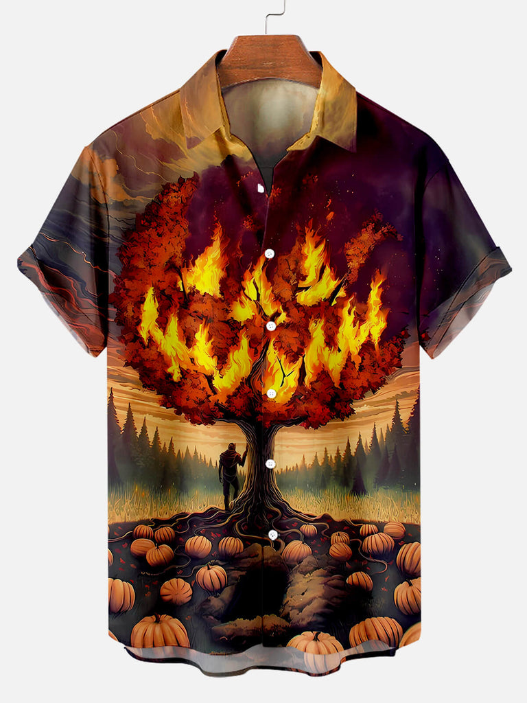 Pumpkins Poster Men's Short Sleeve Shirt