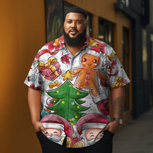 Load image into Gallery viewer, Men&#39;s Christmas party  printed  Plus Size Short Sleeve Shirt