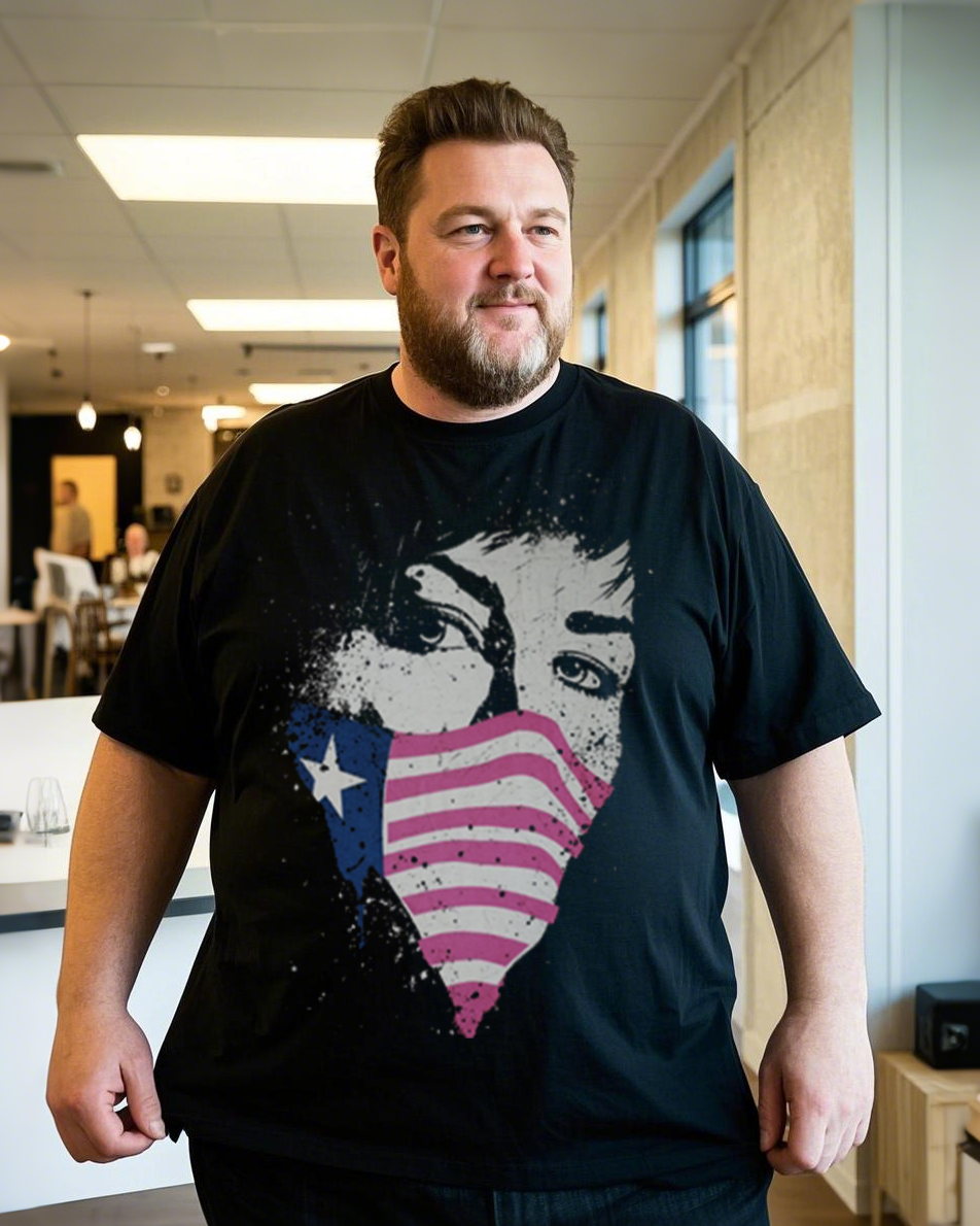 ：Men's 100% Cotton T-Shirt: Summer Loose Fit Short Sleeve, Casual & Versatile