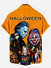 Load image into Gallery viewer, Halloween Horror Movie Character Print Men&#39;s Short Sleeve Shirt