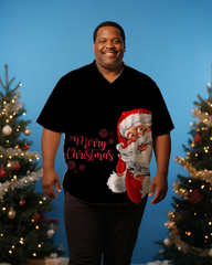 Men's Christmas Funny Santa  Short Sleeve Shirt