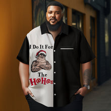 Load image into Gallery viewer, Men&#39;s Christmas Cartoon  printed  Plus Size Short Sleeve Shirt