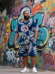 Men's Generous Fit Tropical Sport & Shore Shorts Set