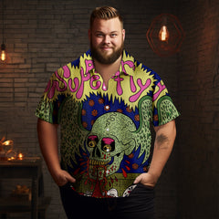 Halloween Horror Comic Poster Men's Short Sleeve Shirt