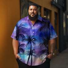 Load image into Gallery viewer, Coconut Summer Tropical  Printed  Casual Men&#39;s Plus Size Short Sleeve Shirt