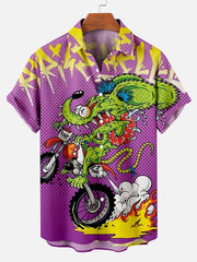 Car Anime Series printed  Plus Size Short Sleeve Shirt